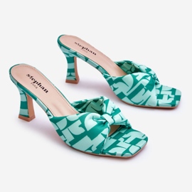 Talons hauts à la mode en imprimé Floria vert 8