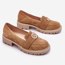 FILIPCZYK Elégants mocassins en daim beige foncé Laverne 7