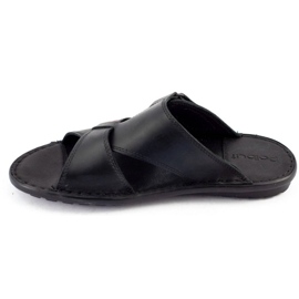Polbut Chaussons homme SA05 noirs le noir 2