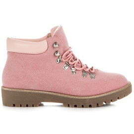 Vices New Collection Trappeurs en suède rose 2