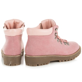 Vices New Collection Trappeurs en suède rose 3