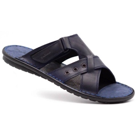 Polbut Chaussons homme SA05 bleu marine foncé 1