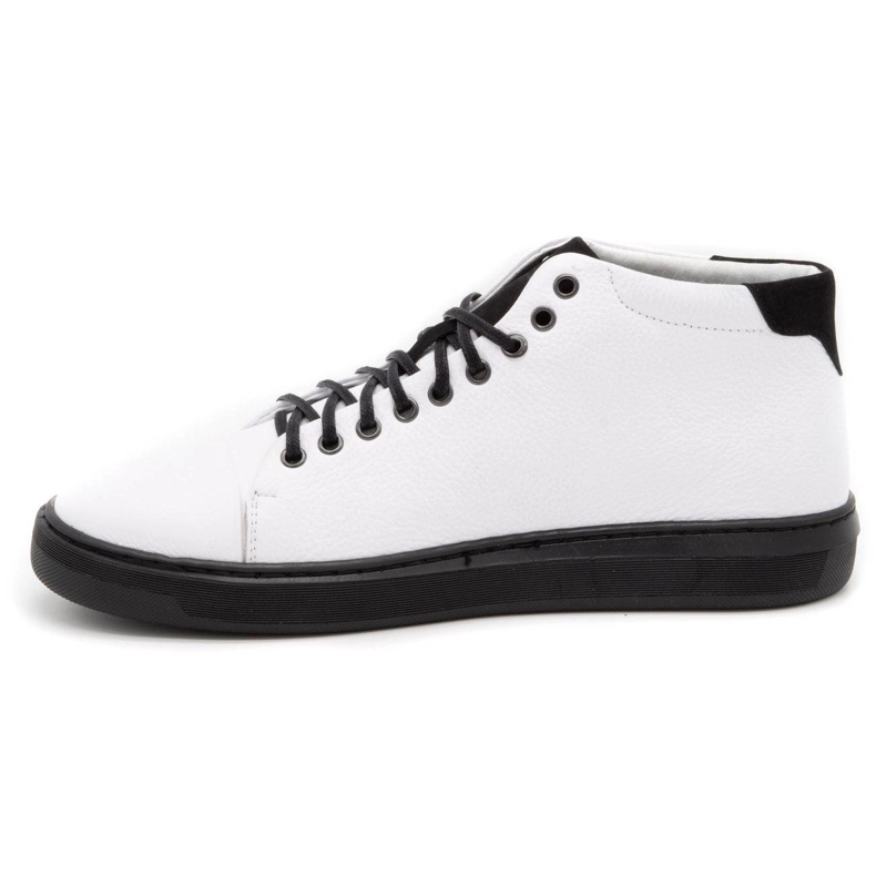 Polbut Chaussures en cuir pour hommes 2110sw blanc 1