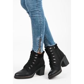 Seastar Bottines à lacets à talon le noir 8