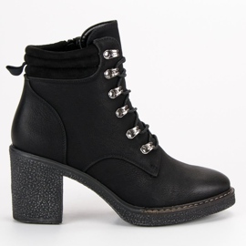Seastar Bottines à lacets à talon le noir 5