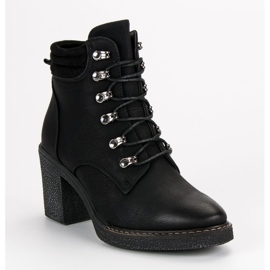 Seastar Bottines à lacets à talon le noir 6