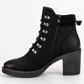Seastar Bottines à lacets à talon le noir 7