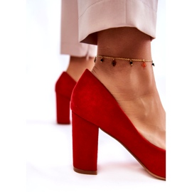 Seastar Escarpins en daim classiques sur une barre Kendra rouge 4