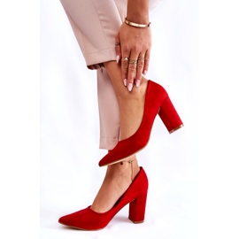 Seastar Escarpins en daim classiques sur une barre Kendra rouge 3