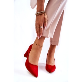 Seastar Escarpins en daim classiques sur une barre Kendra rouge 2