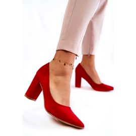 Seastar Escarpins en daim classiques sur une barre Kendra rouge 1