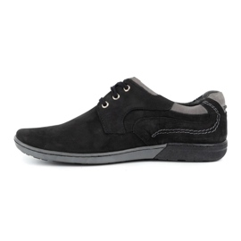 KOMODO Chaussures décontractées en cuir pour hommes 861L noir 1