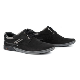 KOMODO Chaussures décontractées en cuir pour hommes 861L noir le noir 2