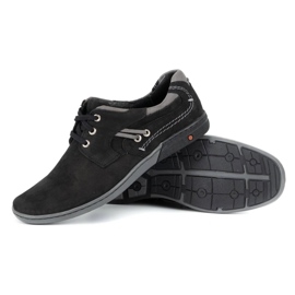 KOMODO Chaussures décontractées en cuir pour hommes 861L noir le noir 3