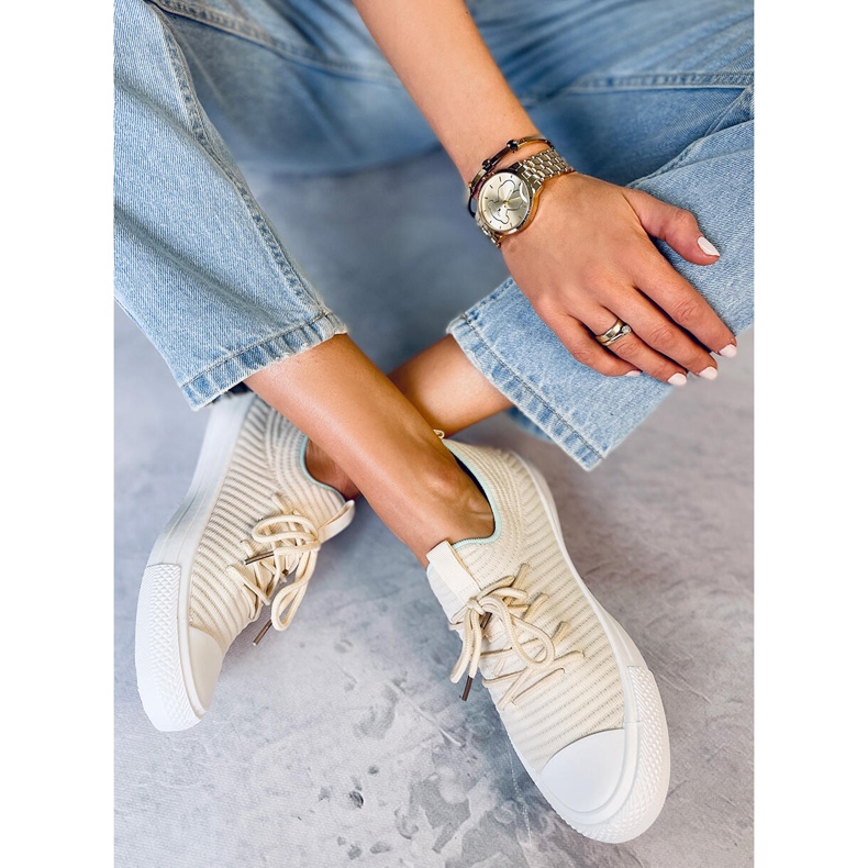 BM Baskets chaussettes femme Bruni LT.BEIGE 2