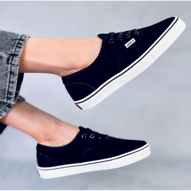 BM Lovis Baskets femme en daim noir le noir 4