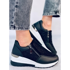 Baskets compensées noires Atwood le noir 2