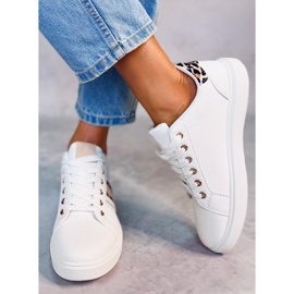 BM Baskets femme Henne Léopard blanc 1