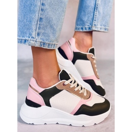 BM Baskets compensées roses Kelsi 4