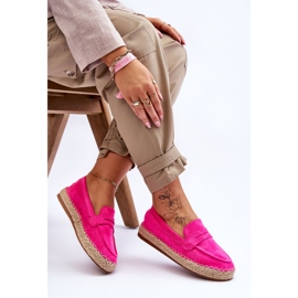 FI1 Espadrilles Femme Daim Fuchsia Keyla rose 5