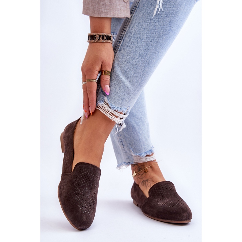 S.Barski Mocassins Confortables Daim Marron Giovana brun 2