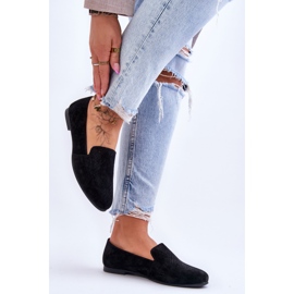 S.Barski Mocassins Confortables Daim Noir Giovana le noir 3