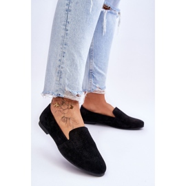 S.Barski Mocassins Confortables Daim Noir Giovana le noir 2