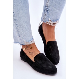 S.Barski Mocassins Confortables Daim Noir Giovana le noir 5