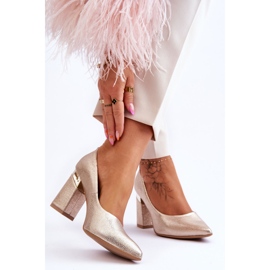 Lewski Shoes Escarpins Cuir Lewski 3117 Doré d'or 2