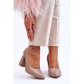 Lewski Escarpins Cuir Gauche 3117 Beige 1