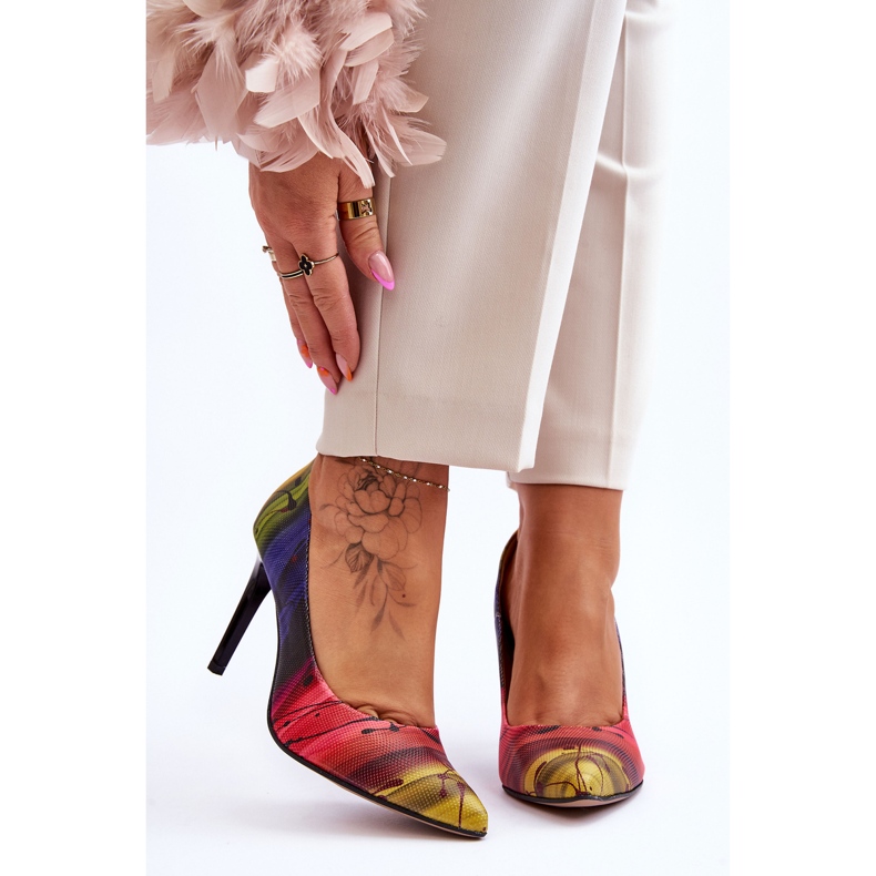 Lewski Shoes Chaussures à talons hauts en cuir à la mode Lewski 2659 Multicolore 1