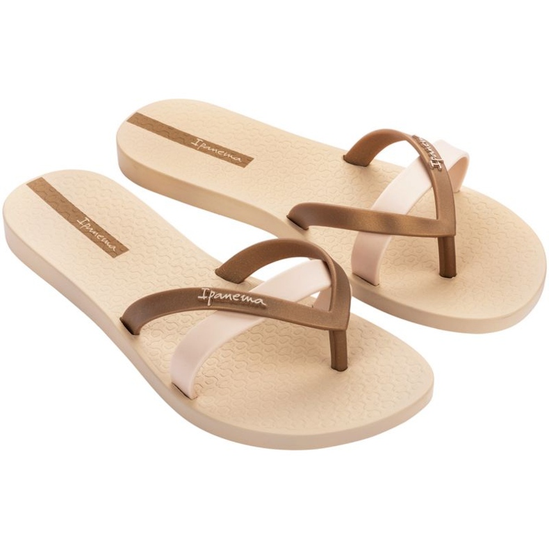 Tongs Ipanema Kirei Fem Femme 81805-AG219 beige d'or 1