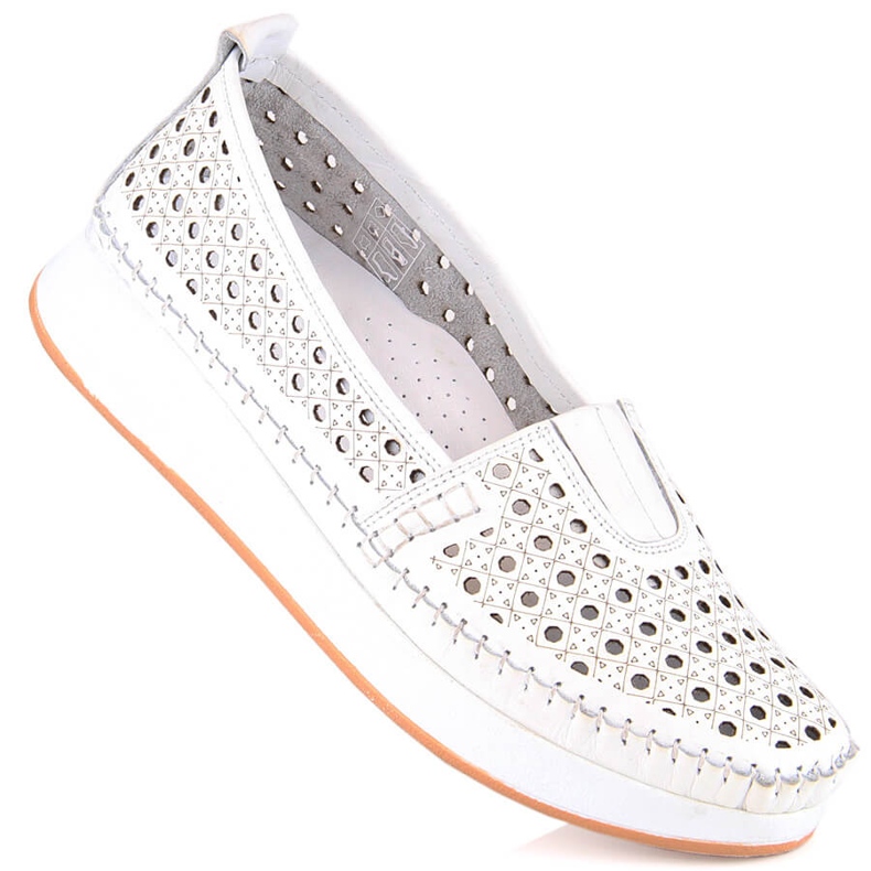 Chaussures femme ajourées à élastique blanc T.Sokolski VU85LAS 1
