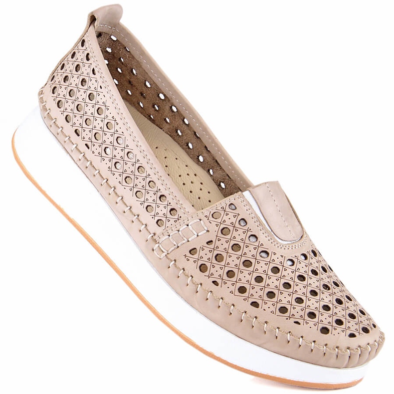 Chaussures femme ajourées à élastique beige T.Sokolski VU85LAS 1 Chaussures femme ajourées à élastique beige T.Sokolski VU85LAS 1