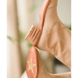 Marco Shoes Bottes beiges en daim naturel 1