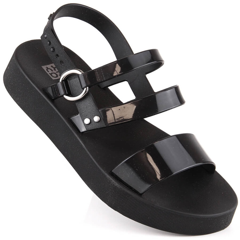 Sandales confortables pour femmes sur la plate-forme noire parfumée Zaxy LL285008 1