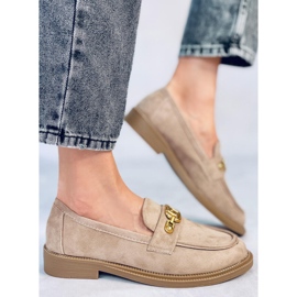 BM Berian Mocassins en daim Kaki beige 2