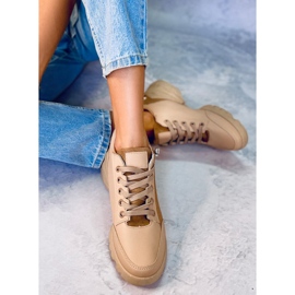 Baskets compensées Helser Kaki brun 4