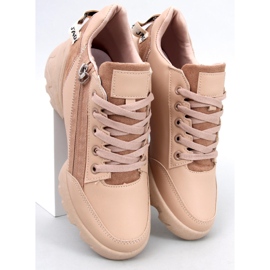 Baskets compensées Helser Kaki brun 1