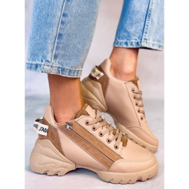 Baskets compensées Helser Kaki brun 5