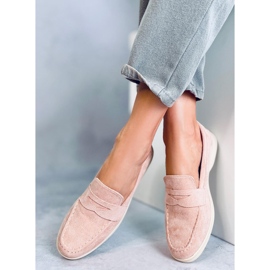 Blum Mocassins en daim rose 4