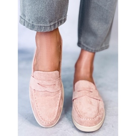 Blum Mocassins en daim rose 2