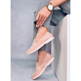 Blum Mocassins en daim rose 3