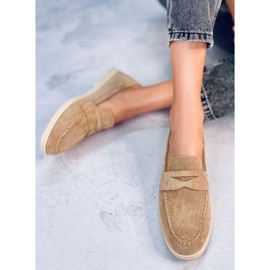 BM Blum Mocassins en daim Beige 5