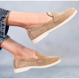 BM Blum Mocassins en daim Beige 4
