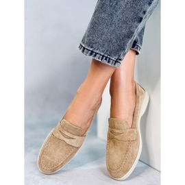 BM Blum Mocassins en daim Beige 2