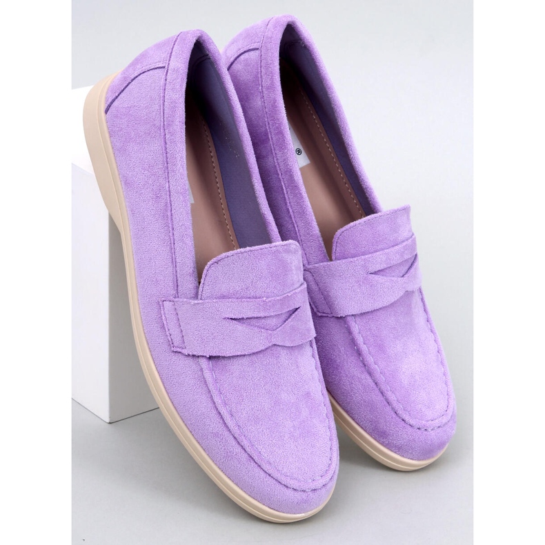 BM Blum Mocassins en daim Violet 1