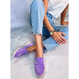 BM Blum Mocassins en daim Violet 4