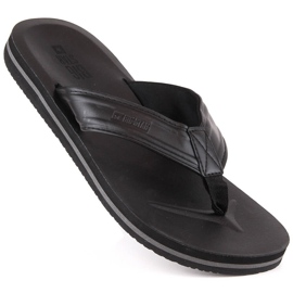 Tongs pour hommes en cuir écologique noir Big Star LL174605 2