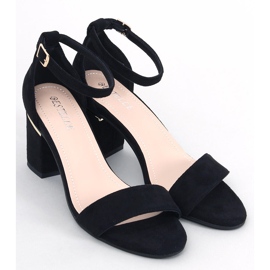 Dicarlo Sandales à talons en daim noir le noir 1